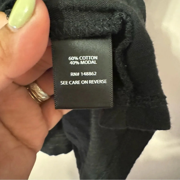 Torrid Cotton Modal Slub Smocked Short Sleeve Babydoll Top Black Women Size 0 - Picture 8 of 10